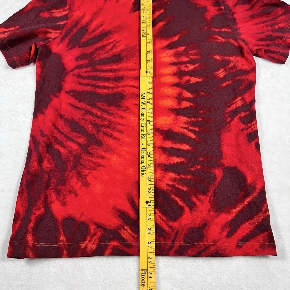 Nike Tie Dye Skull Frenzy‎ T Shirt Red Black Men's Large Hippie Goth